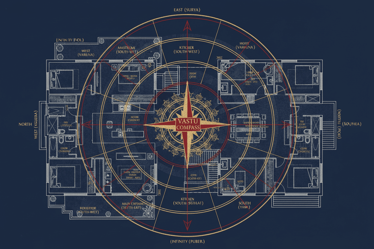 Griha & Workplace Vastu Vedic illustration